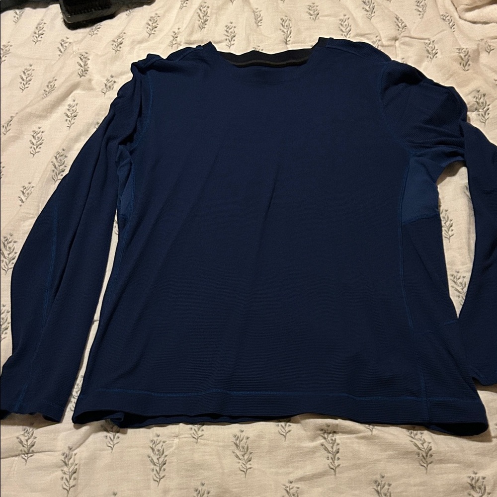 lululemon athletica Men's Long Sleeve Performance Top - Navy Blue